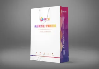 炫彩彩色手提袋样机纸袋