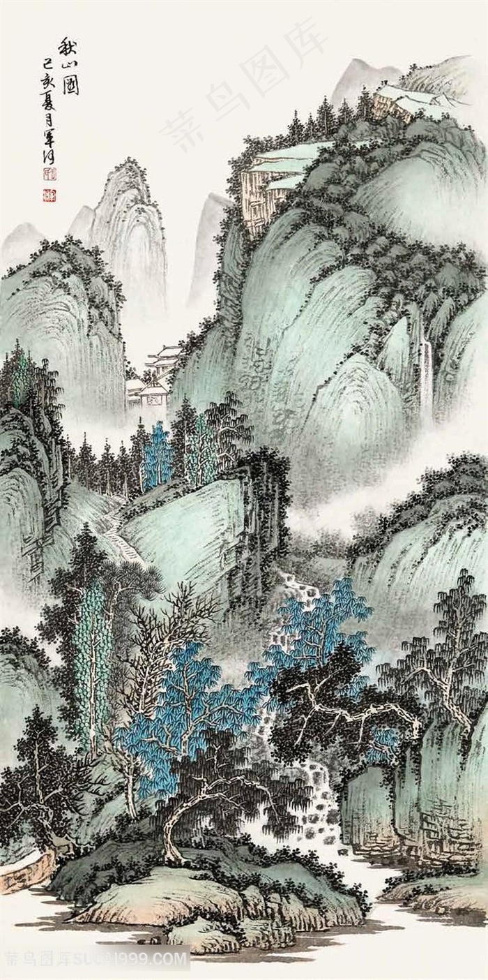 王军河《秋山图》