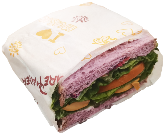 紫薯三明治免抠元素实物摄影素材