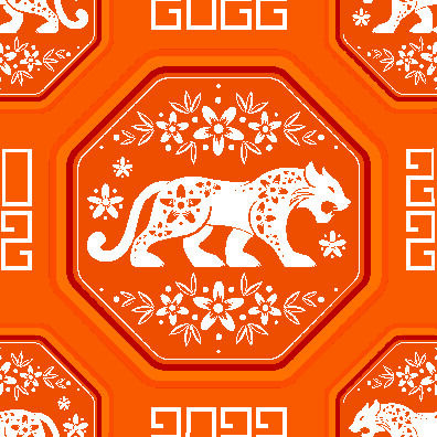 春节新年中国风虎年老虎元素平铺背景大图插画AI矢量设计素材eps,ai矢量模版下载