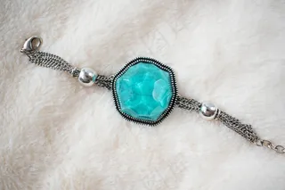 蓝色宝石手链图片