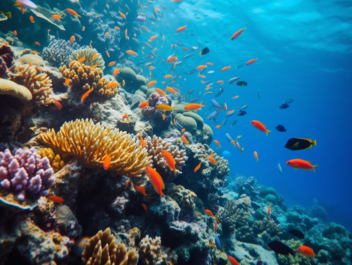 海洋生物鱼珊瑚摄影图(3696x2784)