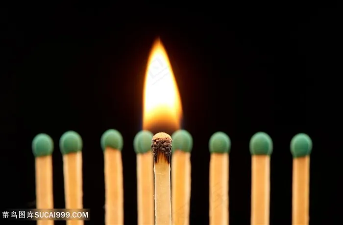 燃烧的火焰火柴高清