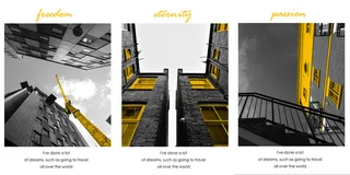 三联黑白城市装饰画