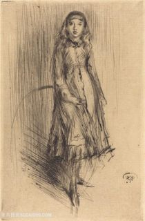 惠斯勒素描女士