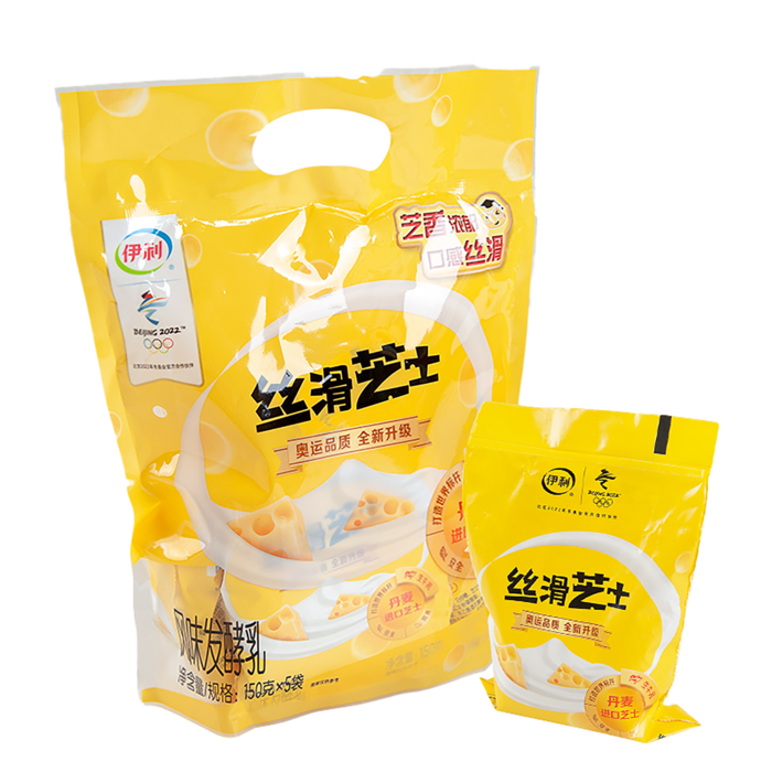 伊利丝滑芝士超市商品白底图免抠实物摄影png格式图片透明底