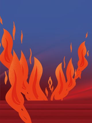 火焰火灾燃烧红色背景