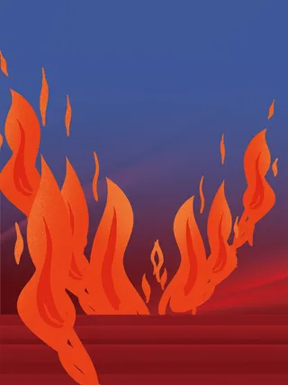 火焰火灾燃烧红色背景