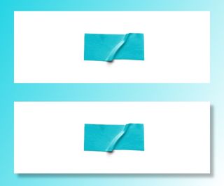 一条不平滑的不干胶贴实拍素材