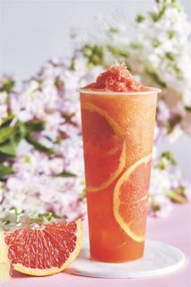 冷饮摄影图片-满杯红柚