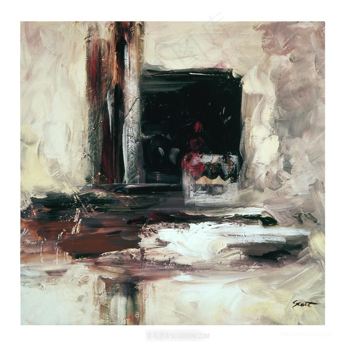 抽象艺术室内插画