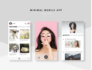UI多页面包装展示手机APP交互界面样机长图概念PSD设计模板