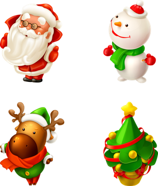 圣诞节平安夜圣诞树免扣素材圣诞元素