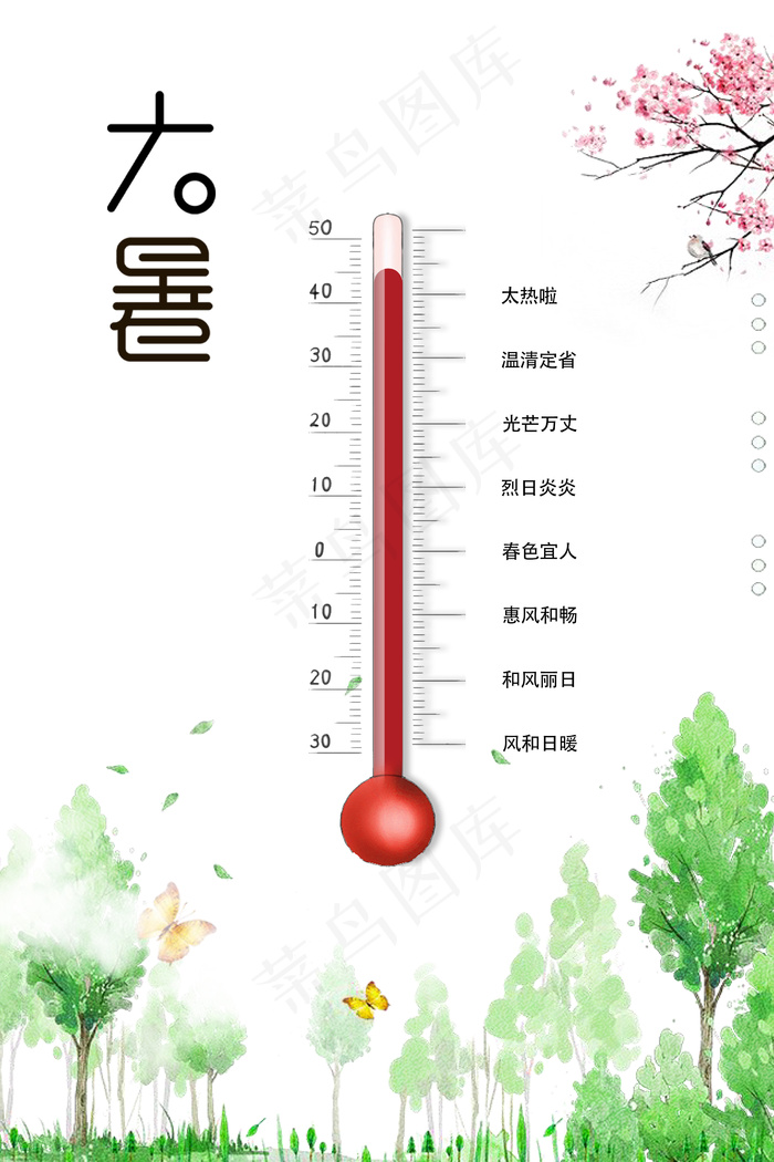 节气之大暑psd模版下载