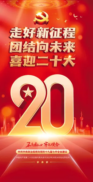 团结新未来喜迎20大灯杆广告