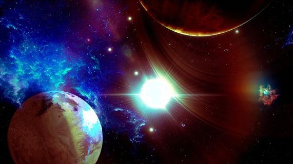 元宇宙世界天空背景墙风景