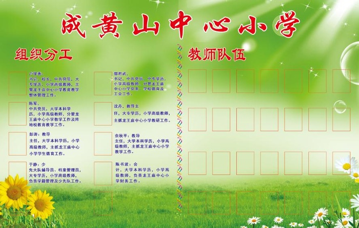 学校文化墙展板psd模版下载