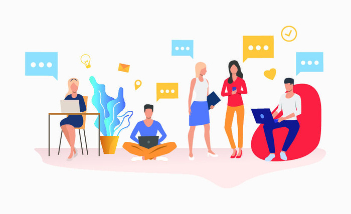 扁平化人物场景办公互联网等距ai矢量设计网页海报UI素材插画