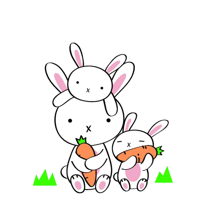 小兔子线条