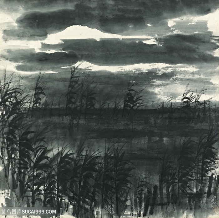 林风眠水墨风景画