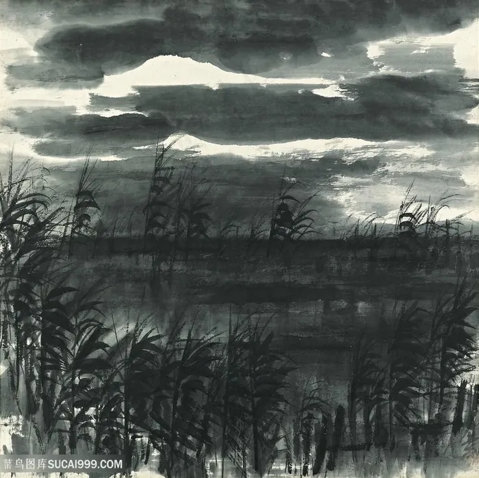 林风眠水墨风景画