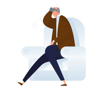 坐沙发人物免抠图
