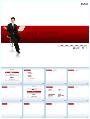 生产车间月度产品质量分析报告ppt模板预览图