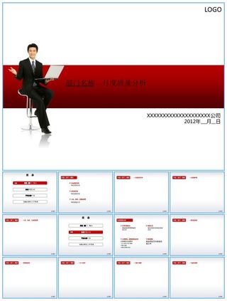 生产车间月度产品质量分析报告ppt模板