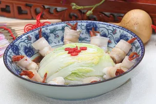 咸肉虾干娃娃菜 (2)