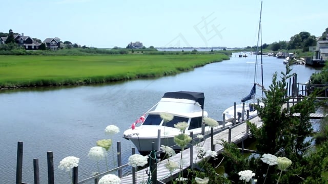 船, 港口, 河, 码头, 夏天, 夏令时, 放松