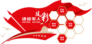 平面 红色 文化墙 海报