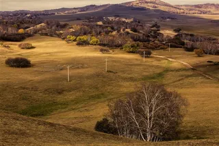 金秋乌兰布统迷人的美景素材
