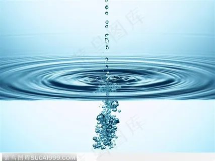 蓝色水滴透明的水滴