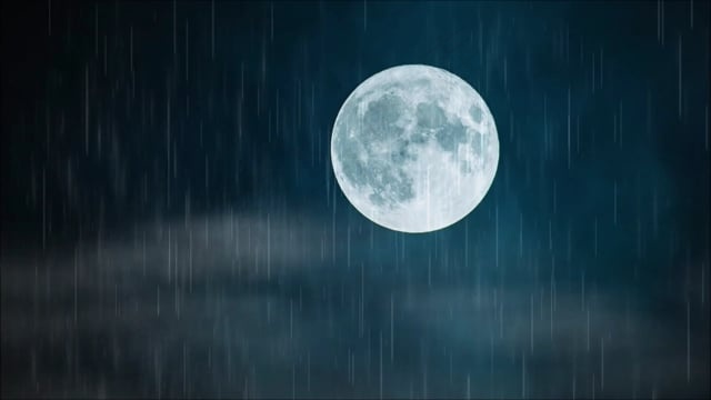 月亮, 雨, 夜晚, 天堂, 天气, 满月, 云, 雨滴
