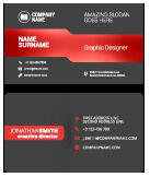 红灰相间商务名片矢量素材