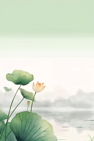 简约水墨绿色国风背景