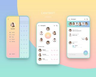 UI多页面包装展示手机APP交互界面样机长图概念PSD设计模板