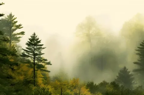 丛林树木黄色意境背景