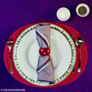 餐饮文化-整齐的餐具