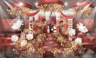 莫兰迪色系婚礼 主题背景