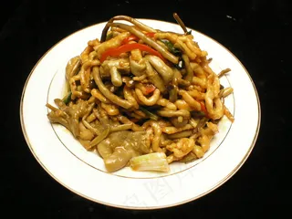 2452茶树菇炒肉丝