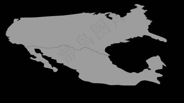 地图, 美国, 墨西哥, 北美, 边境, 旅行, 政治的