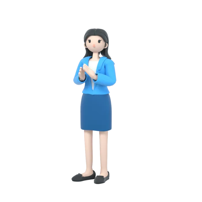 3D商务招聘人物C4D模型PNG免抠元素