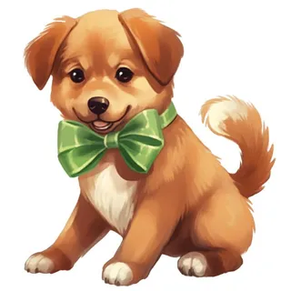 小狗黄色可爱元素