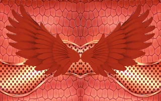 网红翅膀背景墙