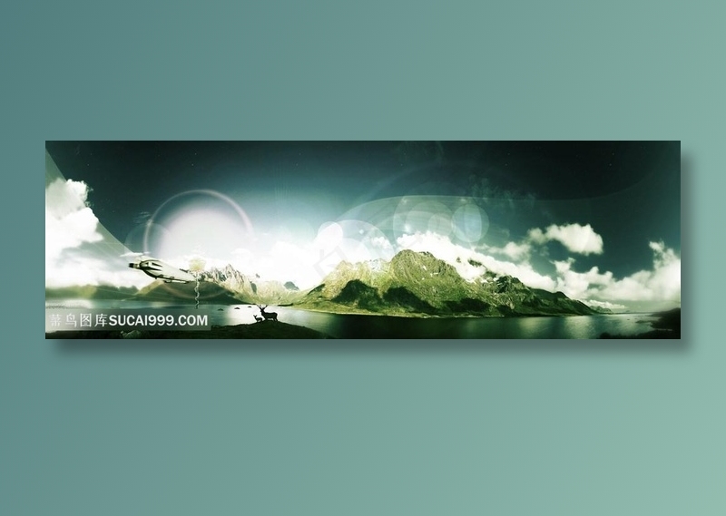 唯美山峰背景素材