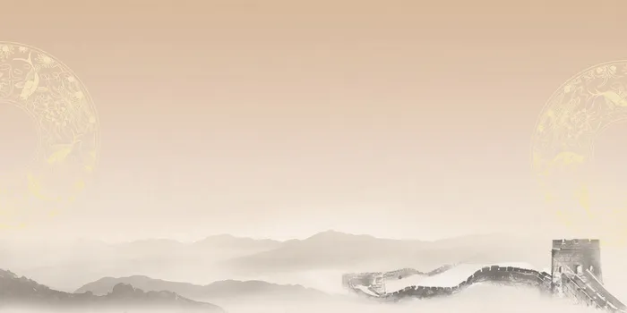 中国风传统水墨古风古典展板边框工笔画PS海报背景平面设计素材psd模版下载