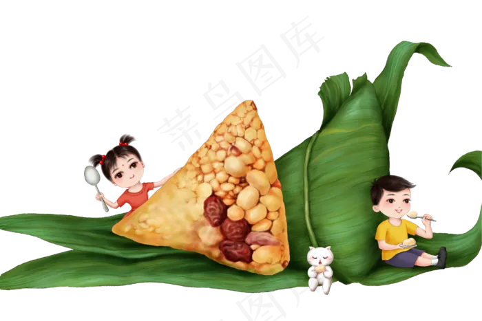 吃粽子的孩子