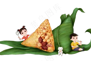 吃粽子的孩子