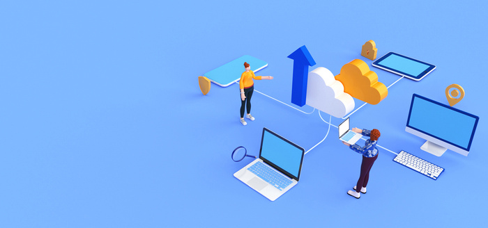 c4d电子商务电商人物办公场景